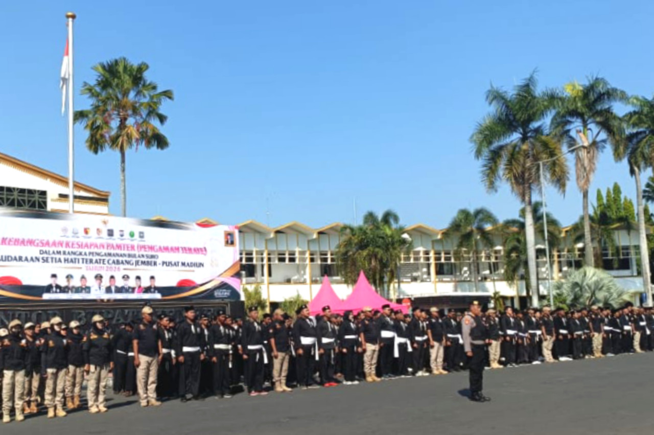 Jaga Kondusivitas, Forkopimda dan Perguruan Silat Jember Gelar Apel Kebangsaan