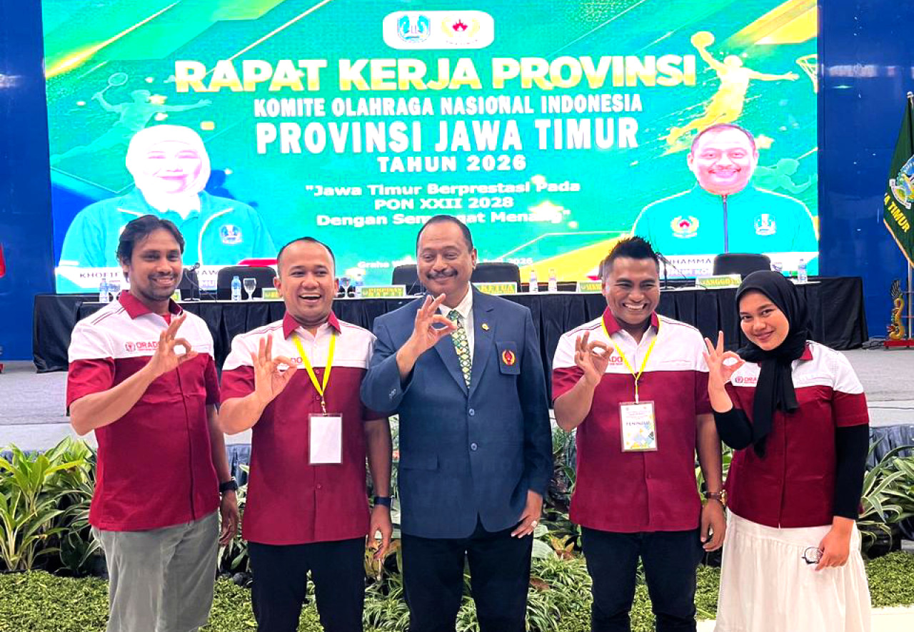 Pengprov ORADO Jatim hadiri Rapat Kerja Provinsi (Rakerprov) KONI Jatim tahun 2026.