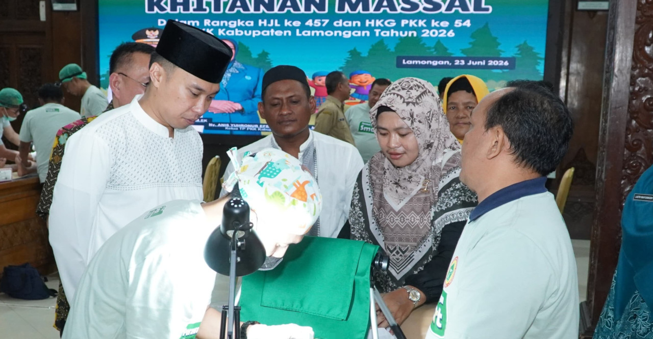 Gelar Khitan Massal, Penpodo Lokantantra Lamongan Disulap Jadi Ruang Tindakan