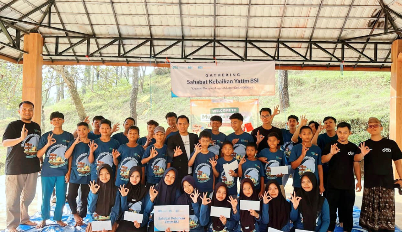 Sebanyak 30 anak yatim mengikuti pembinaan mental, spiritual, dan pengembangan karakter di kawasan Bernah De Vallei, Trawas, Kabupaten Mojokerto. (Foto: BSI Maslahat for jatimnow.com)