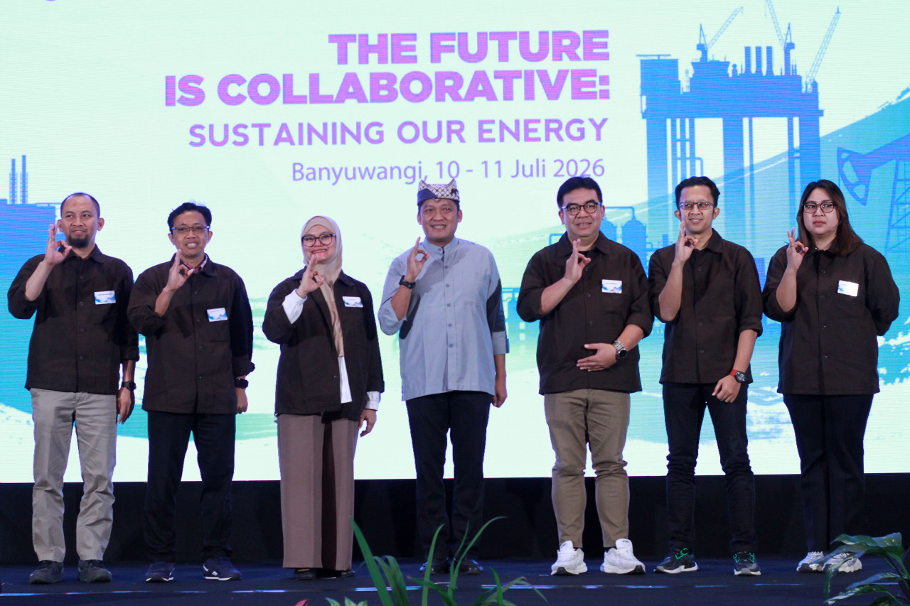 Pembukaan acara Media Gathering Regional Indonesia Timur Subholding Upstream Pertamina 2026. (Foto: Sahlul Fahmi/jatimnow.com)