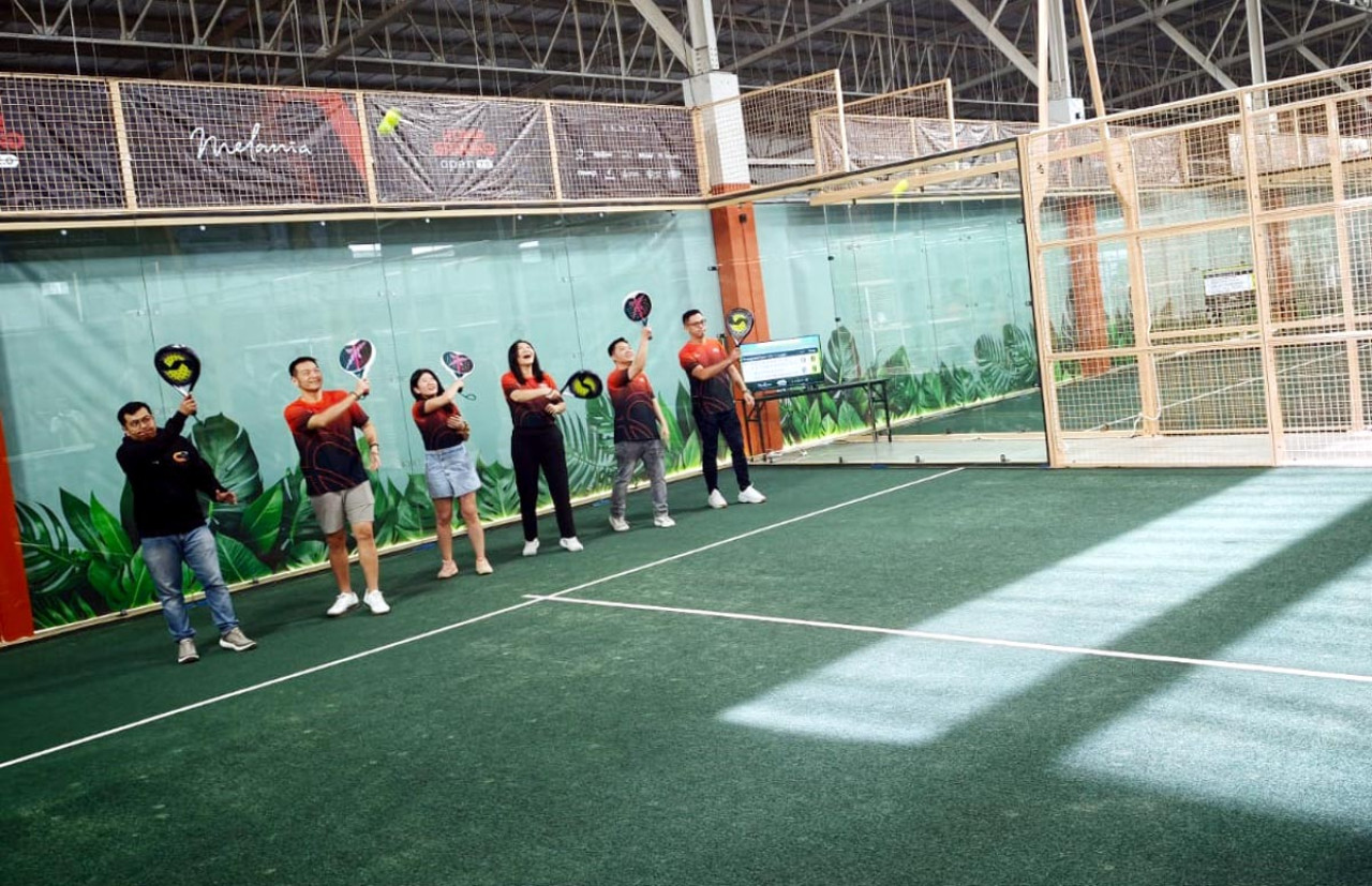 Cabang kedua Homeground di Surabaya resmi beroperasi dengan enam lapangan padel berstandar internasional dan menjadi tuan rumah turnamen HG Open 2.0 yang diikuti 200 tim dengan total hadiah Rp120 juta. (Foto: Ali Masduki/jatimnow.com)