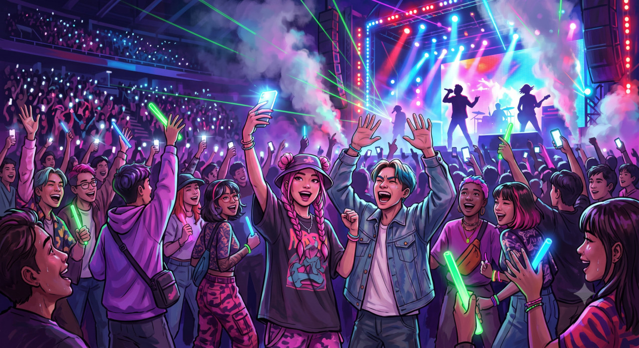 Konser (ilustrasi). (Foto: Gemini AI)