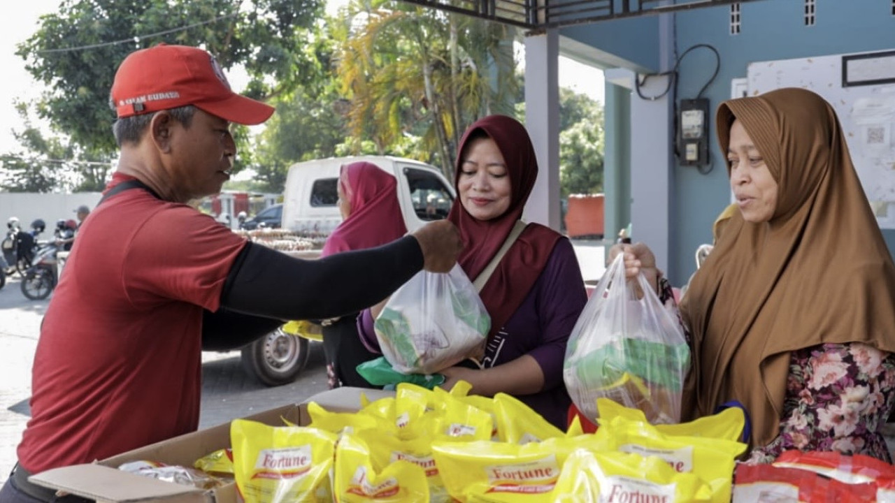 Pemkot Kediri melalui DKPP menggelar Gerakan Pangan Murah (GPM). (Foto: Pemkot Kediri/jatimnow.com)