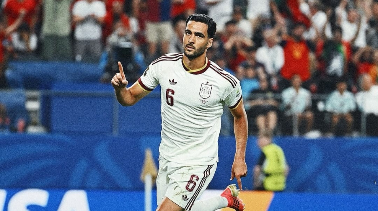 Pemain Spanyol, Miker Merino usai mencetak gol ke gawang Portugal. (Foto: instagram fifaworldcup)