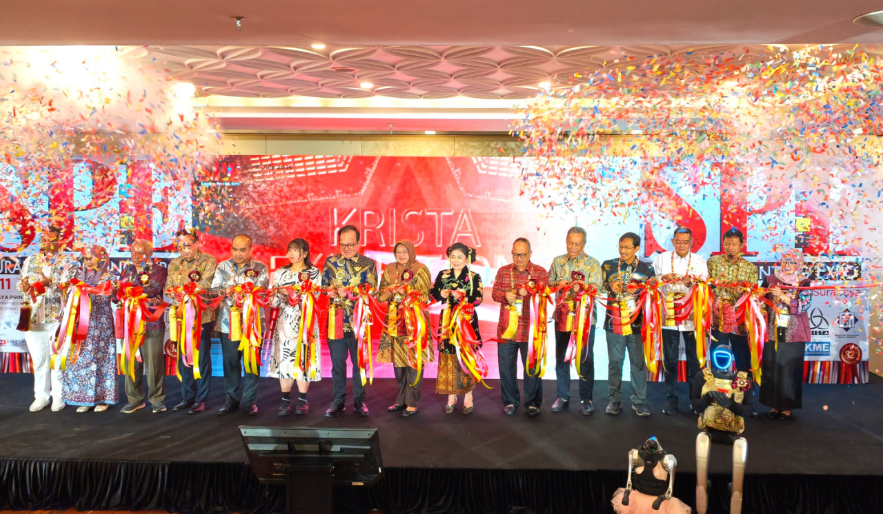 Surabaya Printing Expo (SPE) 2026 resmi dibuka di Grand City Convention Center, Surabaya, Rabu (8/7/2026). (Foto: Ali Masduki/jatimnow.com)