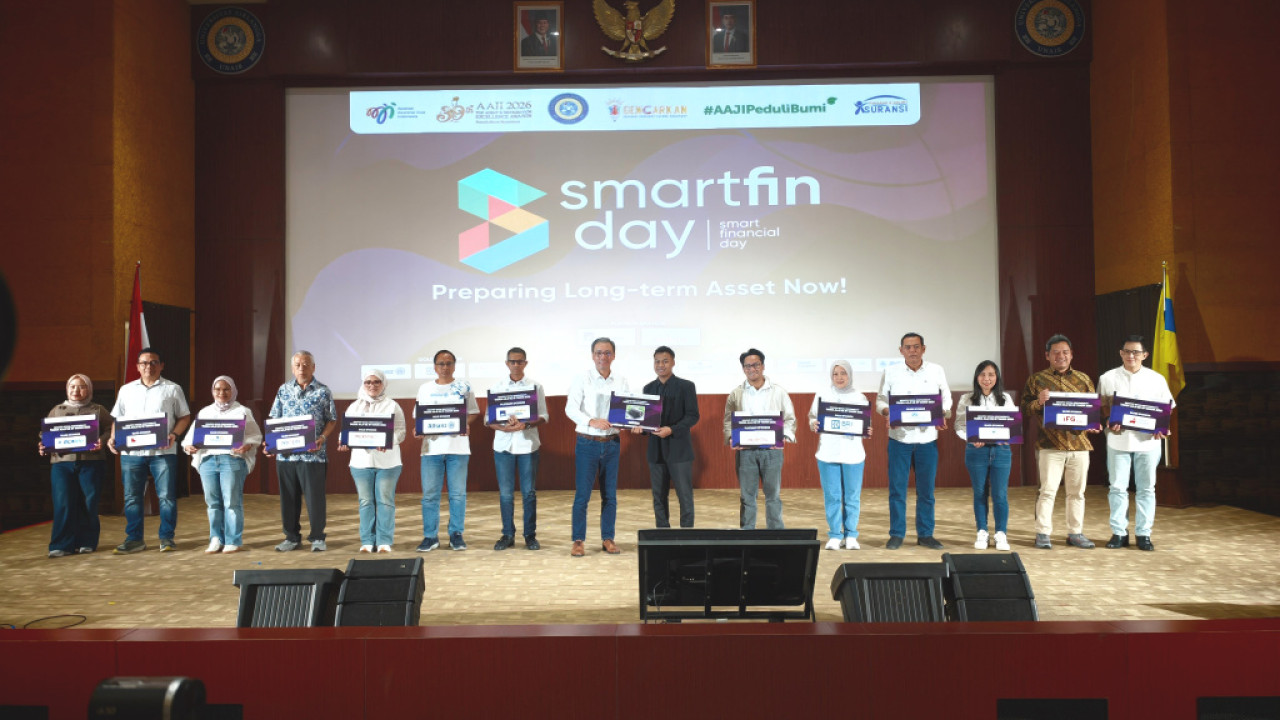 Kegiatan Smart Financial Day 2026 di Universitas Airlangga (UNAIR), Surabaya, Rabu (12/8/2026). (Foto: Ali Masduki/jatimnow.com)
