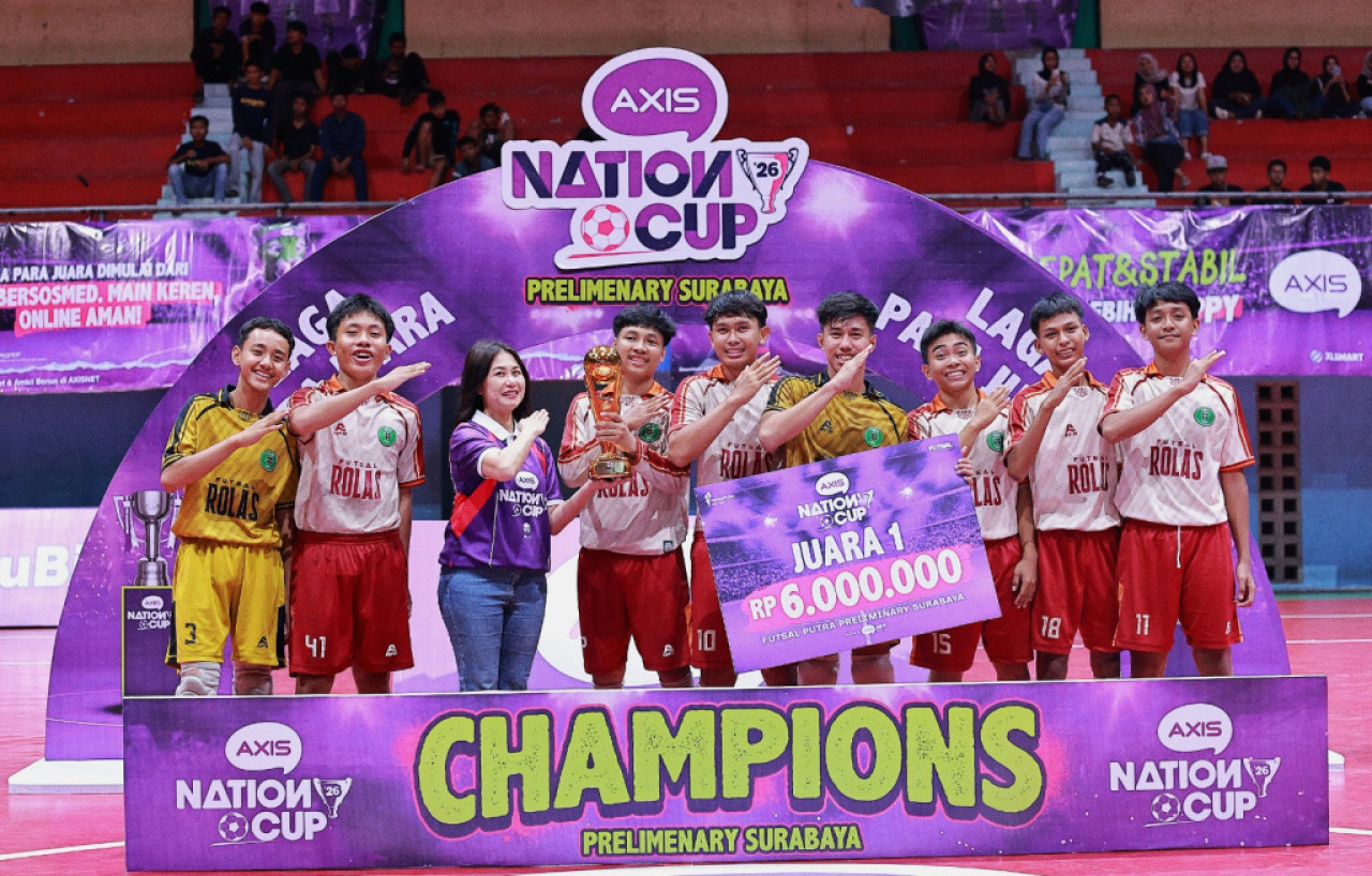 SMAN 12 Surabaya menjuarai AXIS Nation Cup 2026 Surabaya. (Foto: XLSMART for jatimnow.com)