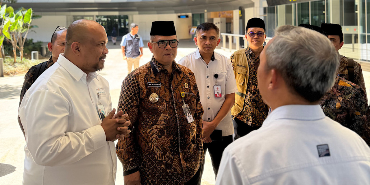 Kementerian Haji dan Umrah Republik Indonesia melalui Direktorat Jenderal Pelayanan Haji meninjau Bandara Dhoho Kediri. (Foto: Bandara Dhoho Kediri/jatimnow.com)