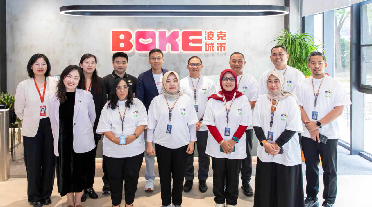 Rombongan Dinas Pendidikan Jawa Timur saat melakukan kunjungan ke kantor pusat BOKE Technology di Shanghai, Tiongkok, 11 Juni 2026. (Foto/ Media Agency)