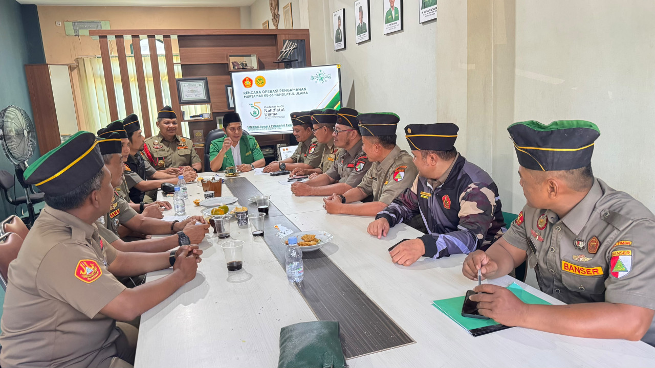 Pengamanan Muktamar ke-35 Nahdlatul Ulama. (Foto: GP Ansor Jatim for jatimnow.com)