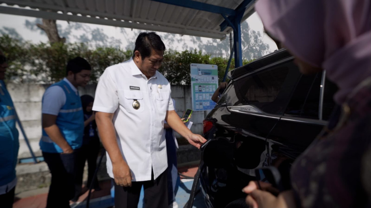 PLN hadirkan Stasiun Pengisian Kendaraan Listrik Umum (SPKLU) di Museum & Galeri SBY-Ani, Kabupaten Pacitan. (Foto: PLN UID Jatim for jatimnow.com)