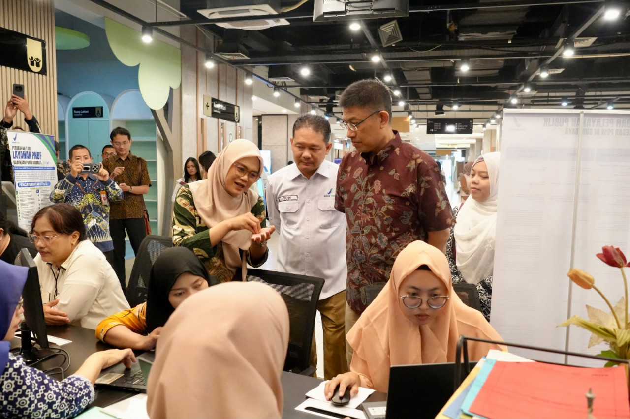 Layanan terintegrasi antara DJP dan BPOM di Mal Pelayanan Publik (MPP) Kota Surabaya. (Foto: Humas Kanwil DJP Jatim 1 for jatimnow.com)