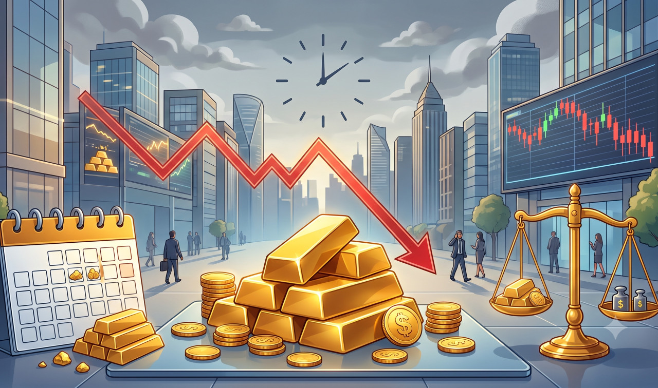 Harga emas Antam turun (ilustrasi). (Foto: Gemini AI)