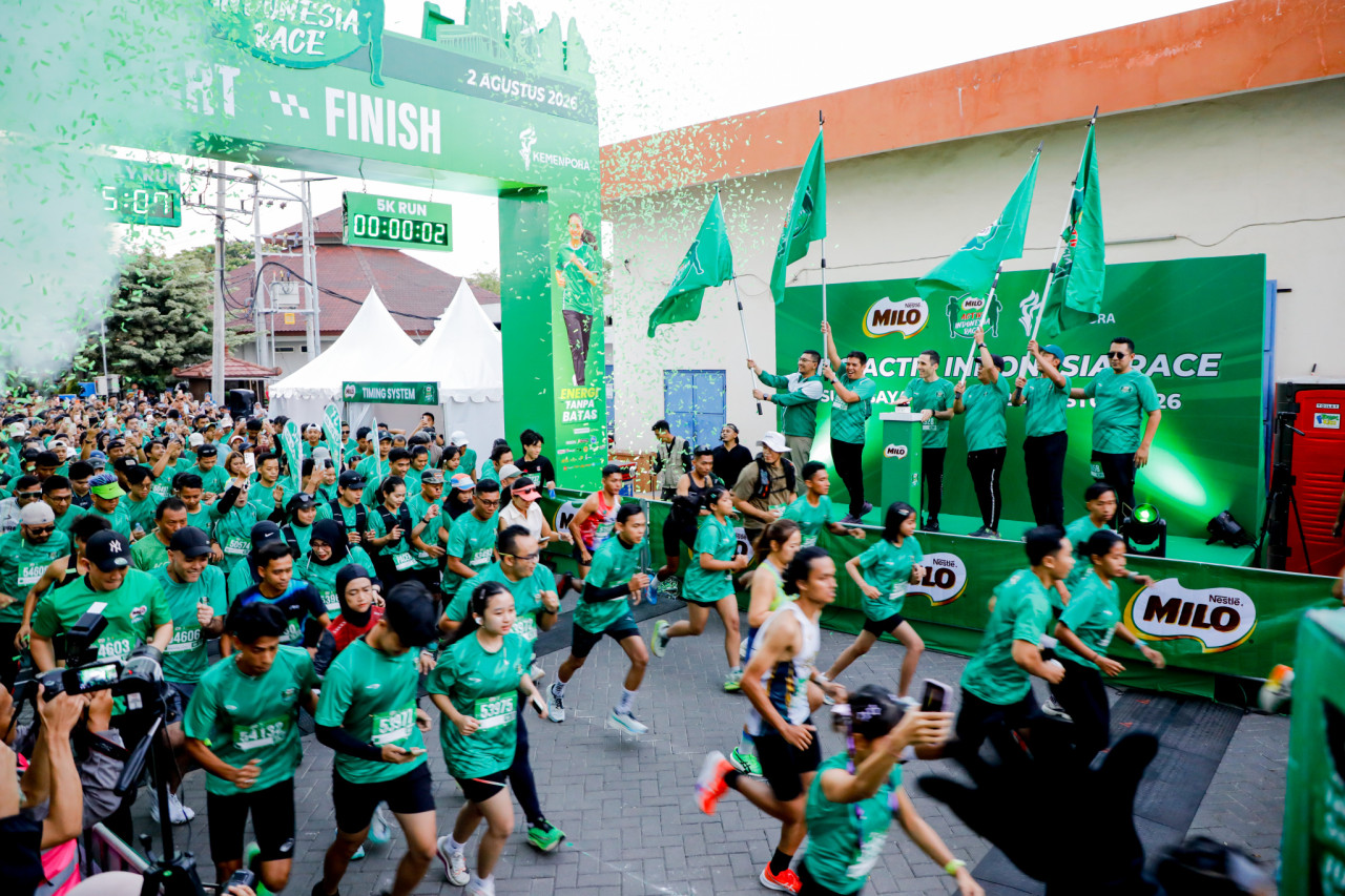 Sebanyak 6.000 Pelari Ramaikan Puncak MILO ACTIV Indonesia Race 2026 di Surabaya