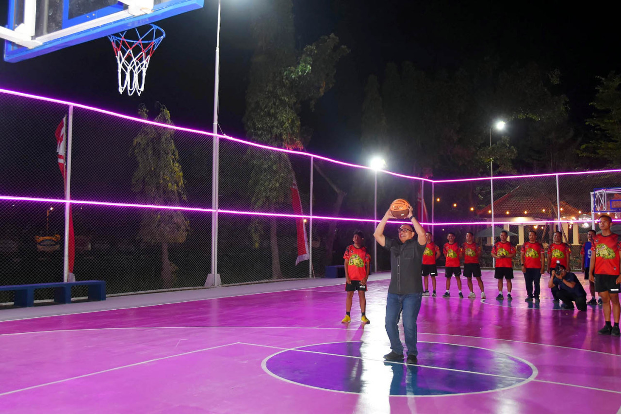 Peresmian Sport Center dilakukan Panglima Korps Marinir Letnan Jenderal TNI (Mar) Dr. Endi Supardi di Sidoarjo, Jumat (7/8/2026). (Foto: Ainul Yakin for jatimnow.com)
