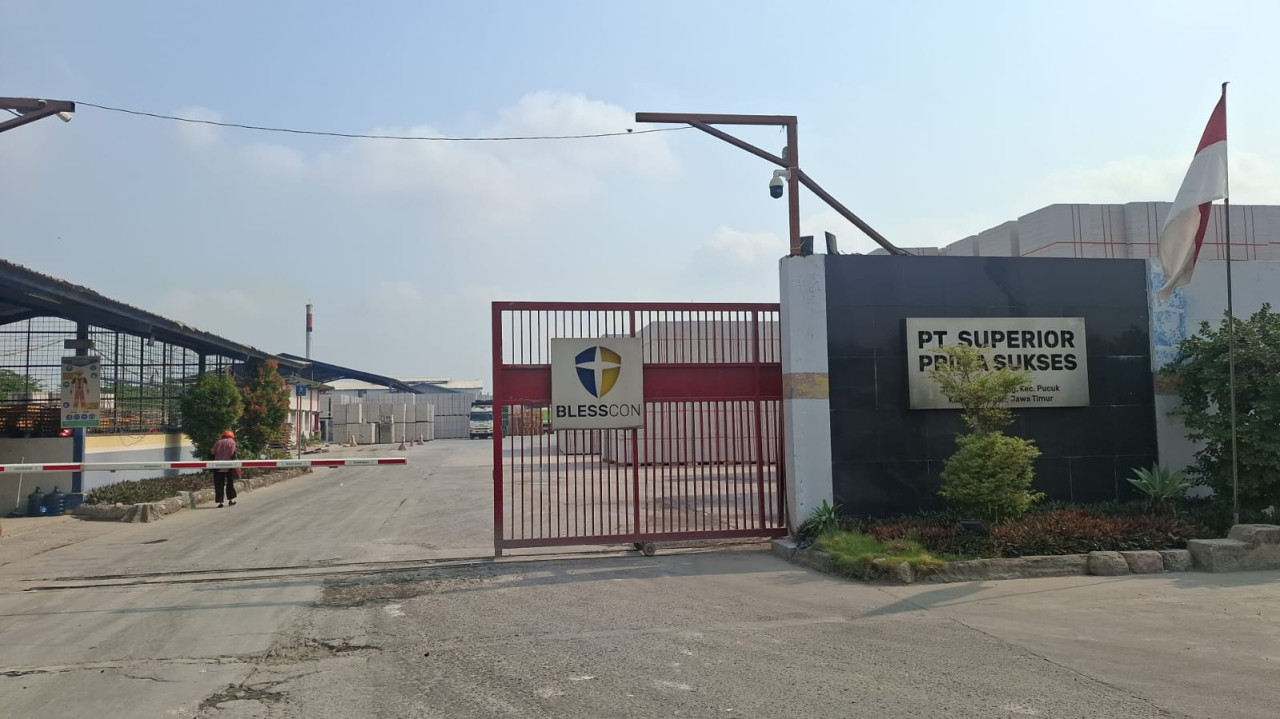 PT SPS Lamongan pabrik produsen bata ringan yang meledak hingga menewaskan 4 orang. (Foto : Adyad Ammy Iffansah/jatimnow.com)