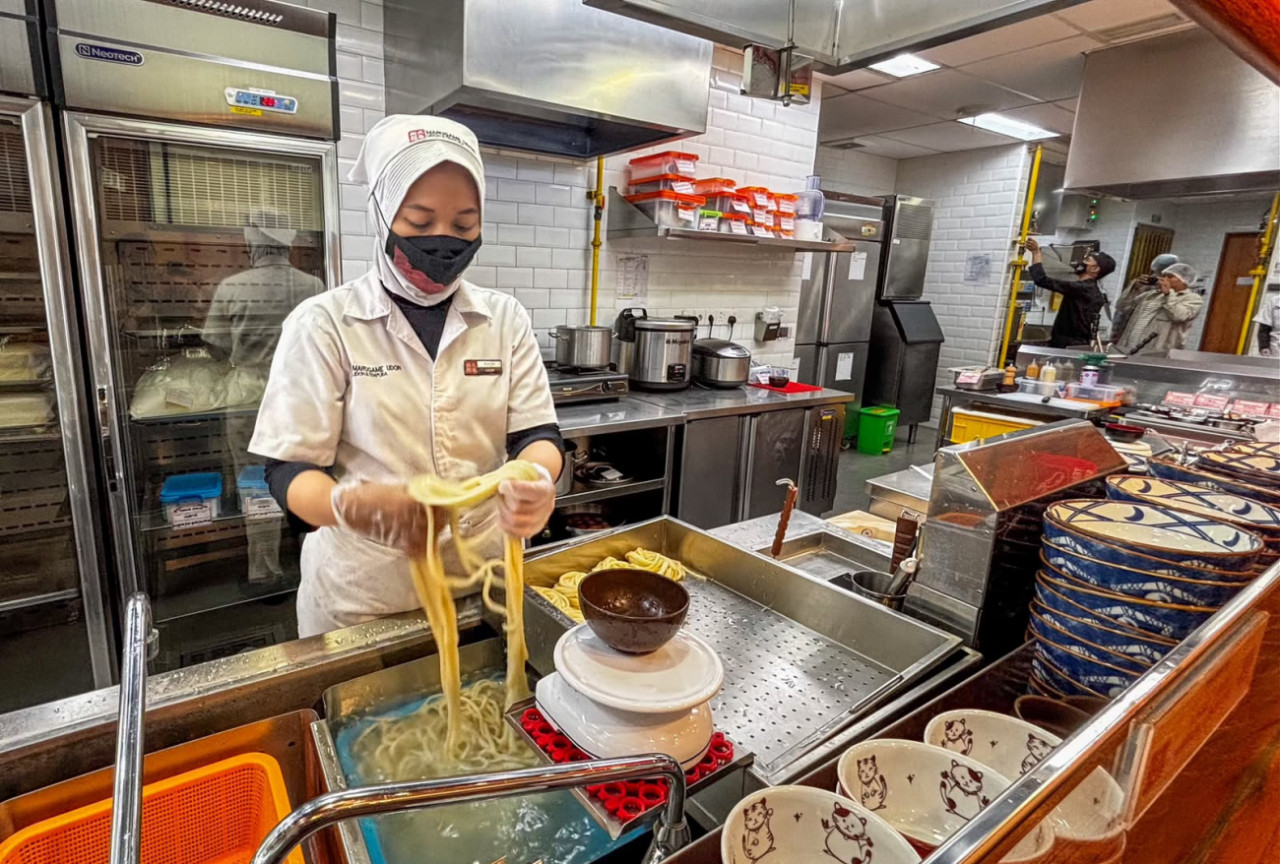 Outlet Marugame Udon sudah memanfaatan gas bumi melalui skema Compressed Natural Gas (CNG). (Foto: PGN for jatimnow.com)