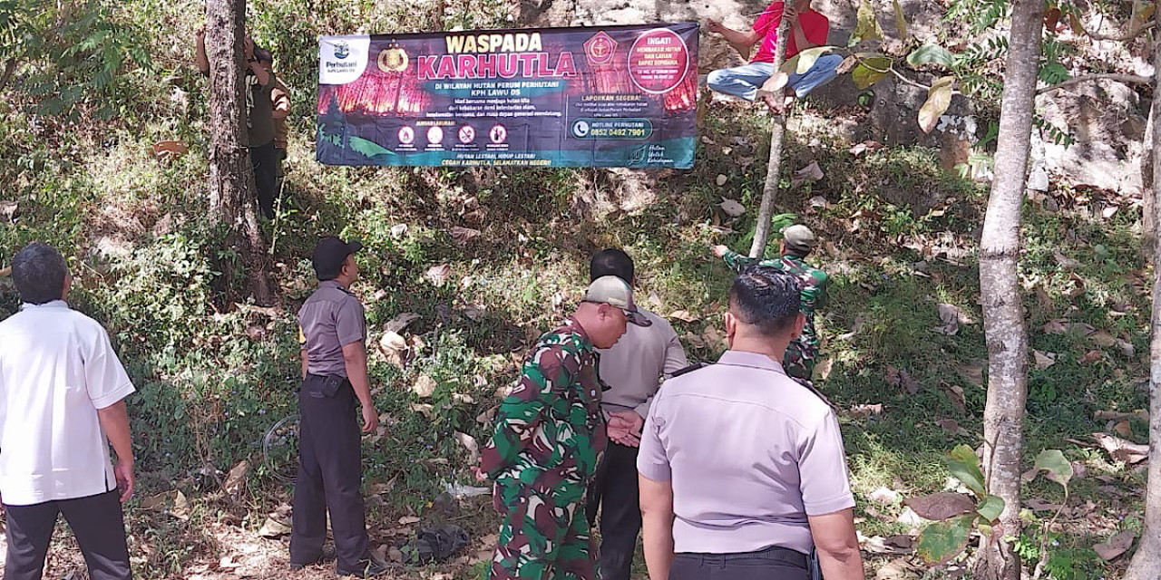 Patroli Gabungan Sisir Hutan di Ponorogo, Ingatkan Warga Ancaman Karhutla