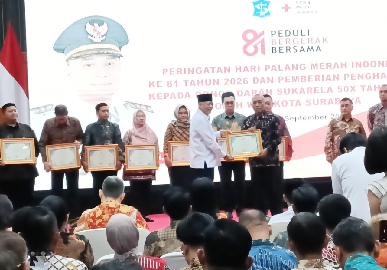 425 Warga Surabaya Raih Penghargaan Usai Donor Darah 50 Kali