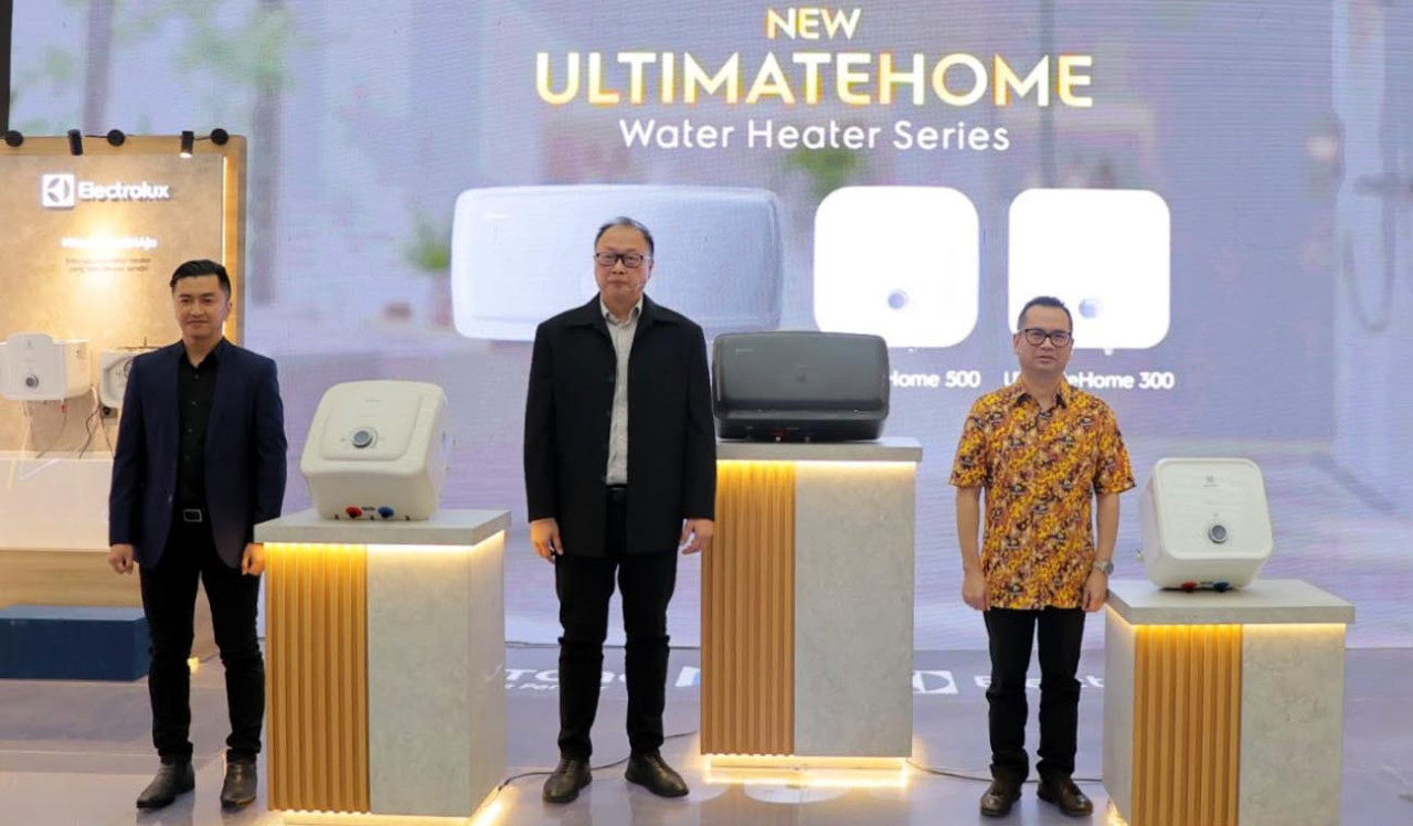 Electrolux resmi merilis lini pemanas air terbarunya, Water Heater UltimateHome Series, di Surabaya, Rabu (28/10/2026).  (Foto: Ali Masduki/jatimnow.com)