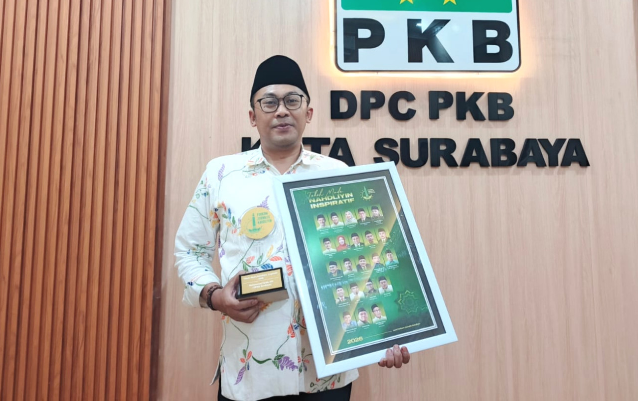 FJN menobatkan Ketua DPC PKB Surabaya Gus Afif sebagai Tokoh Muda Nahdliyin Inspiratif 2026. (Foto: FJN for jatimnow.com)