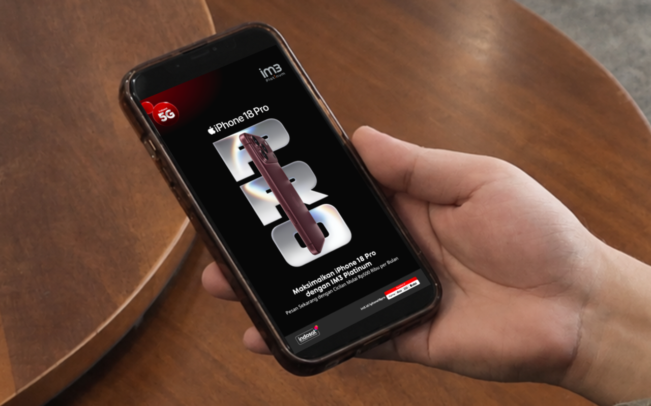 IM3 Rilis Bundling Resmi iPhone 18 Pro, Cicilan Mulai Rp499 Ribu Saja