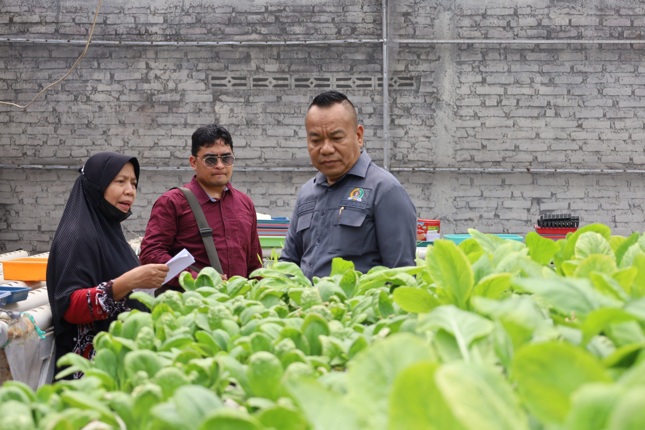 Yona Bagus menyuntik aktivitas urban farming warga Surabaya (foto: Yona for jatimnow.com)