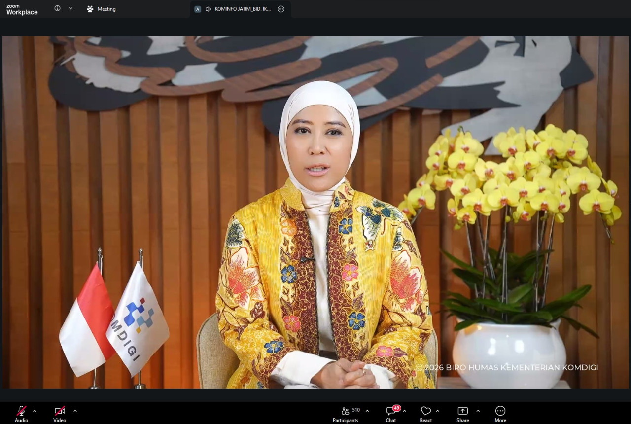 Menkomdigi RI Meutya dalam siaran digital