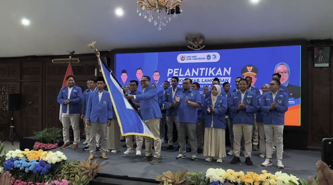 Pelantikan KNPI Lamongan di Pendopo Lokantantra. (Foto: Adyad Ammy Iffansah/jatimnow.com)