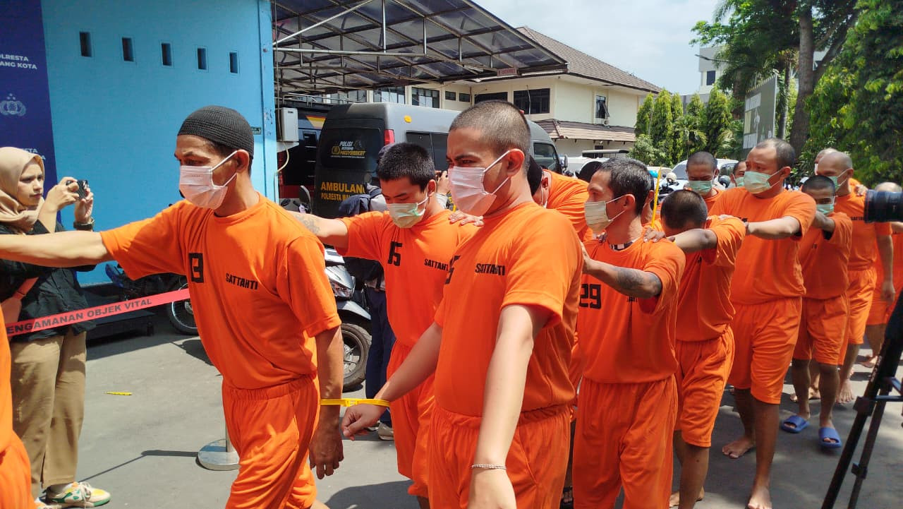 Polresta Malang Kota merilis hasil Operasi Sikat Semeru 2026 yang berlangsung selama 12 hari, mulai 10 hingga 21 Oktober 2026. (Foto: Aris/jatimnow.com)