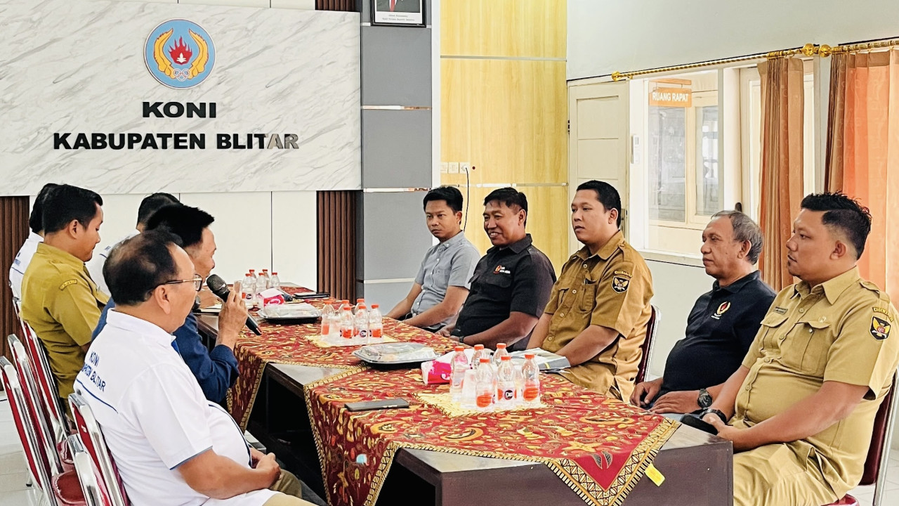 KONI Kota Kediri mengajak KONI Kabupaten Blitar menjadi penyangga tuan rumah Porprov Jatim 2029. (Foto: KONI Kota Kediri/jatimnow.com)