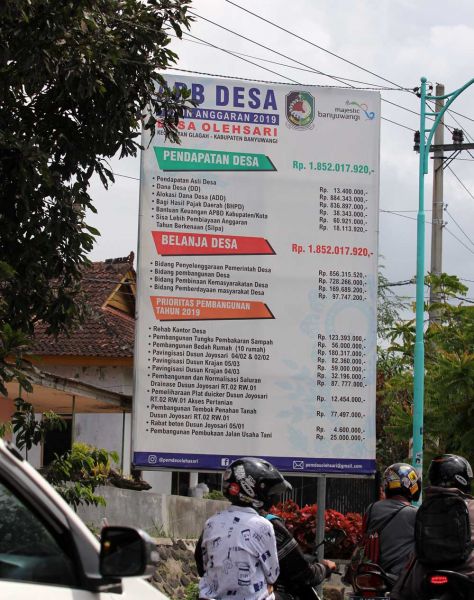  Pertanggungjawaban Pemerintahan Desa Olehsari, Kecamatan Glagah/Foto: Budi Sugiharto