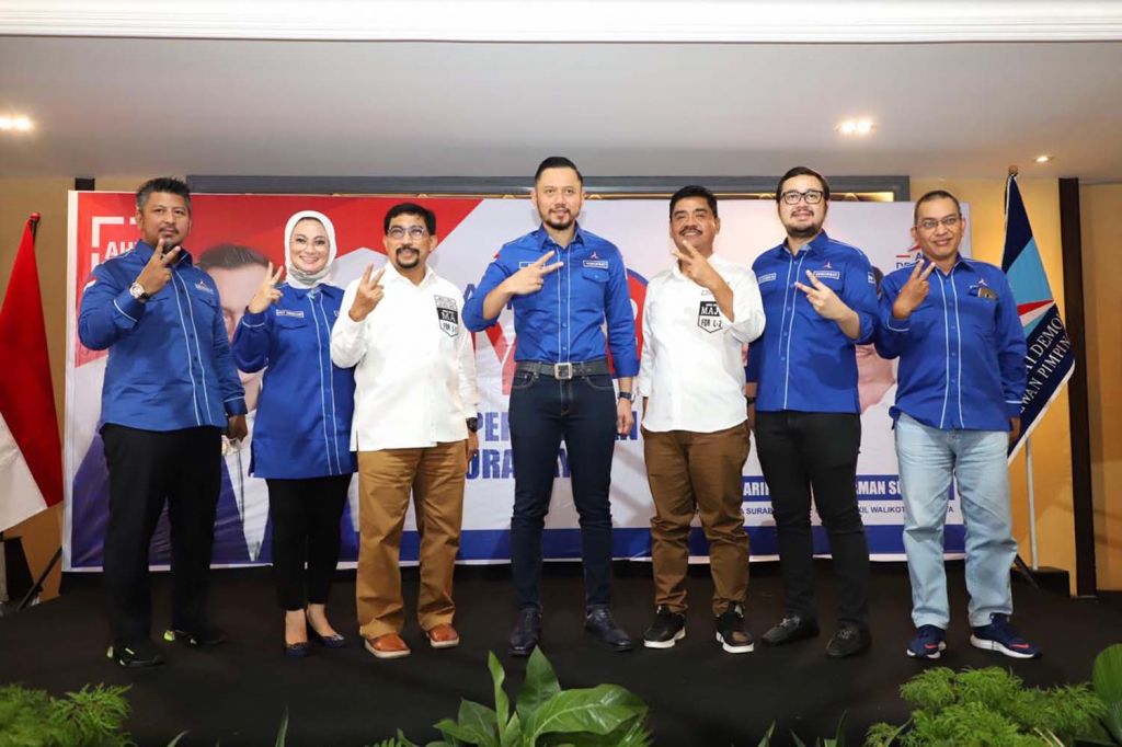 Ketua Umum Partai Demokrat Agus Harimurti Yudhoyono (AHY) di Surabaya
