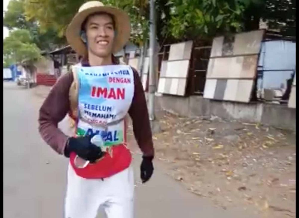 Agus Salim joging dari Kota Pasuruan menuju Surabaya