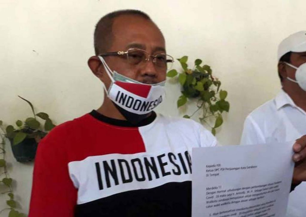 Armudji saat jumpa pers mundur dari bacawawali Surabaya (Foto: Dok. jatimnow.com) 