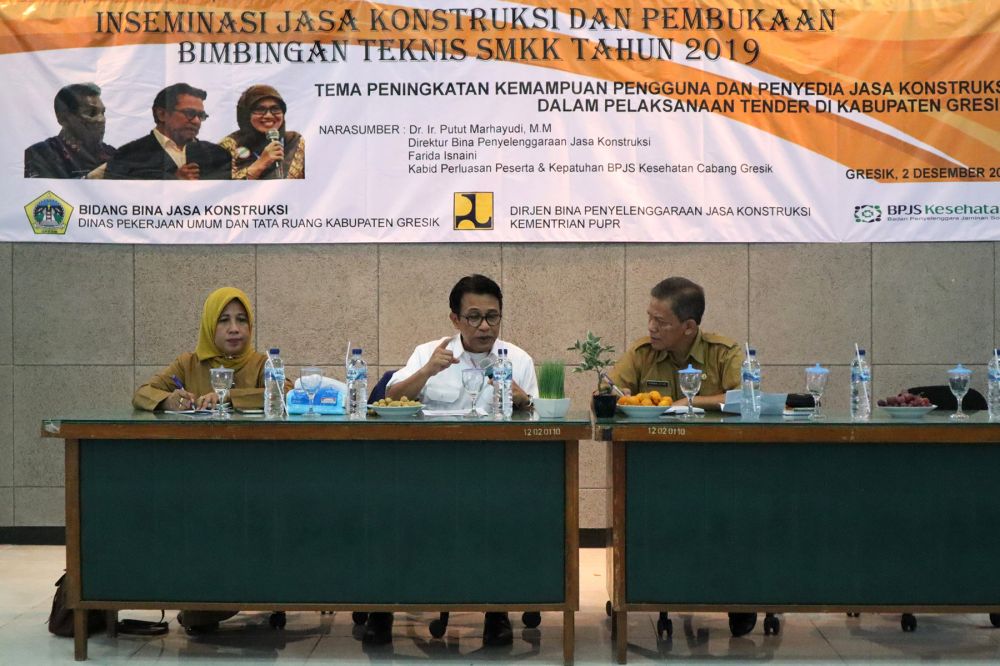 Bimbingan teknis sistem manajemen konstruksi bidang PUPR di Gresik