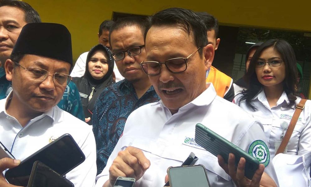 Dirut BPJS Kesehatan Fahmi Idris saat berada di Puskesmas Kedungkandang, Kota Malang
