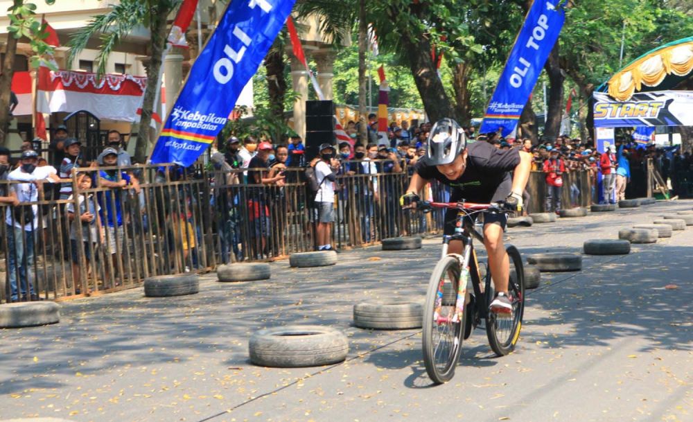 Salah satu peserta Drag Bicycle Bupati Ponorogo Cup 2020