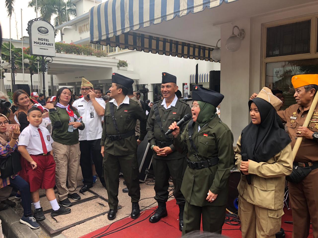 Wali Kota Surabaya, Tri Rismaharini di Hotel Majapahit, Rabu (19/9/2018).