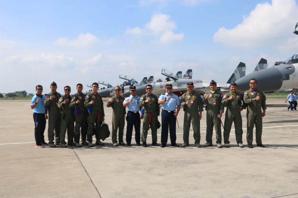 Tiga Pesawat Sukhoi perkuat Lanud Iswahjudi