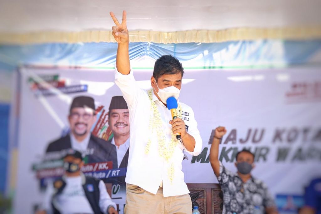 Cawawali Mujiaman saat menyapa warga RW 8 Kelurahan Sidotopo, Kecamatan Semampir, Kota Surabaya