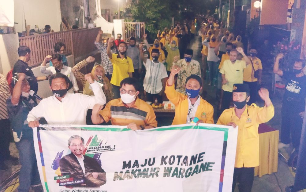 Machfud Arifin saat menyapa warga Wonokromo, Surabaya Jumat (24/7/2020)