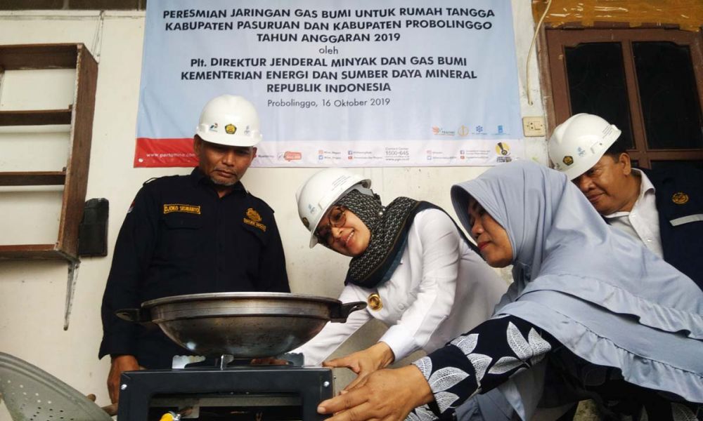 Peresmian jaringan gas di Kabupaten Probolinggo