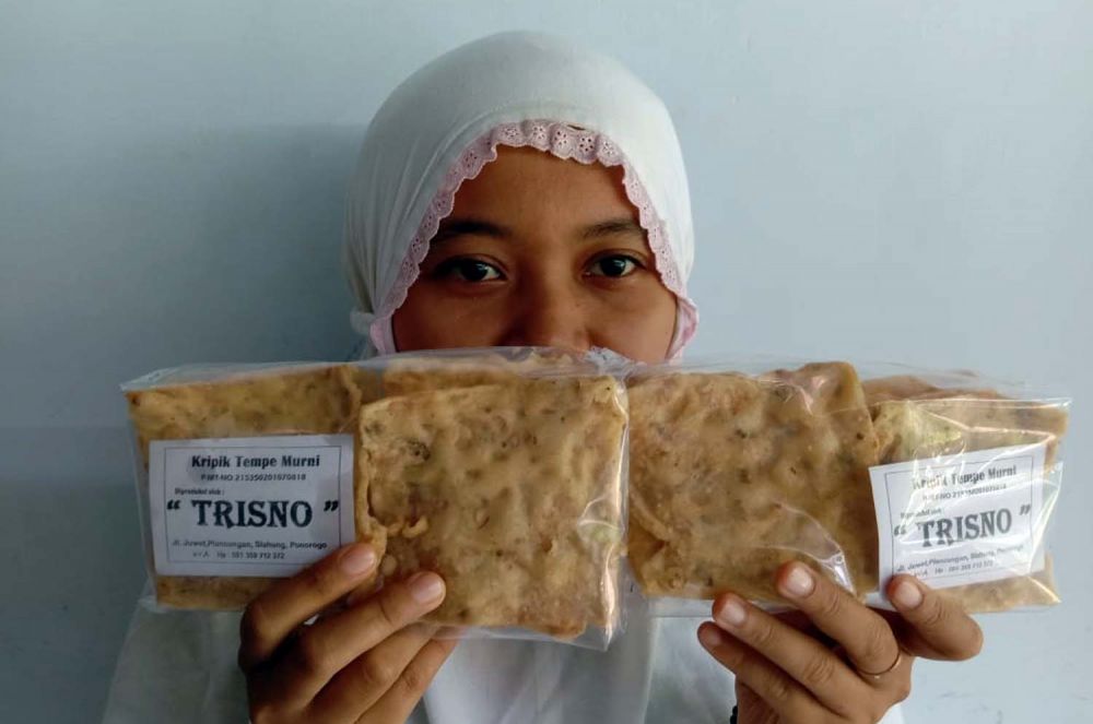 Keripik tempe Trisno produksi UMKM di Desa Plancungan, Kecamatan Slahung, Kabupaten Ponorogo