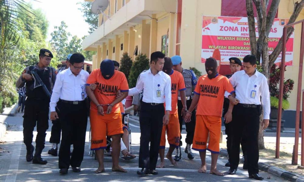 Para pelaku digelandang Penyidik Satreskrim Polres Magetan
