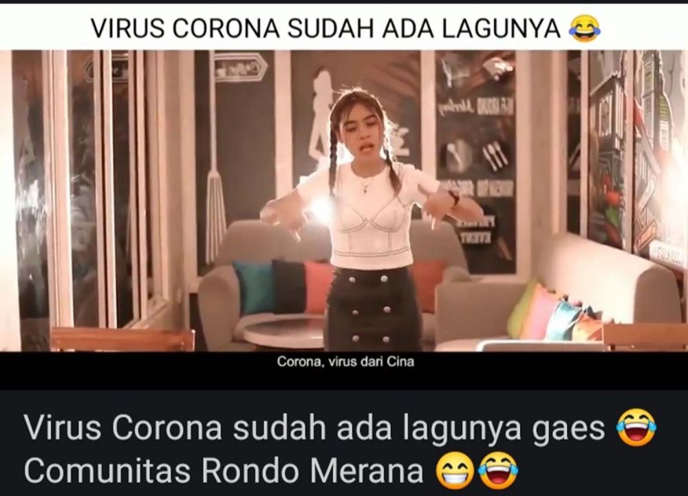 Video lagu Corona yang sempat diposting di media sosial