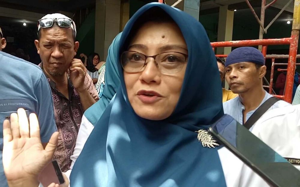 Kepala Bidang Pelayanan Kesehatan Dinkes Jatim Dian Islami usai melakukan sidak di tempat pengobatan Ningsih Tinampi