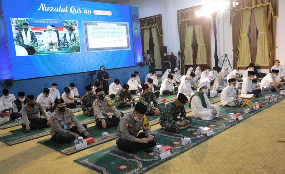 Nuzulul Quran Online Pemprov Jatim dari Gedung Negara Grahadi, Surabaya