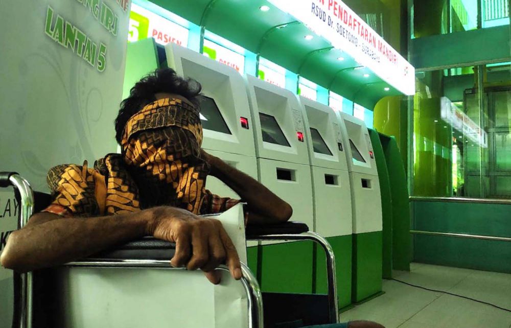 Kasmadi saat berada di RSU dr Soetomo, Surabaya